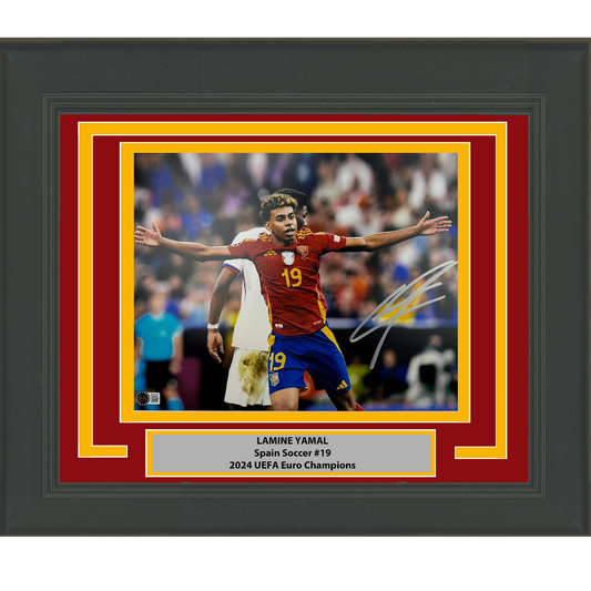 Framed Autographed/Signed Lamine Yamal Spain 11x14 Soccer World Cup Photo Beckett BAS COA #6