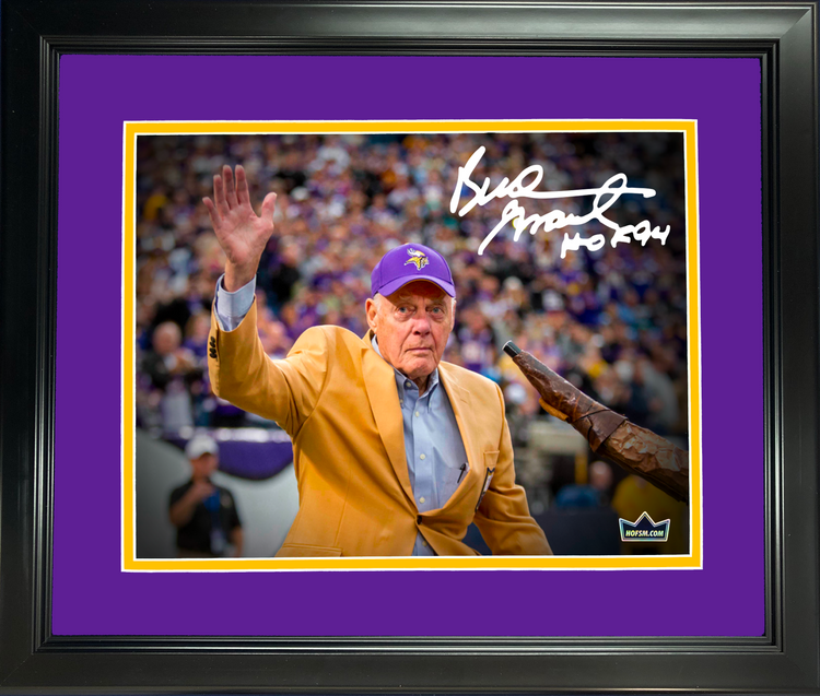 Framed Bud Grant Minnesota Vikings Facsimile Laser Engraved Signature Auto 11"x14" Football Photo HOFSM Holo