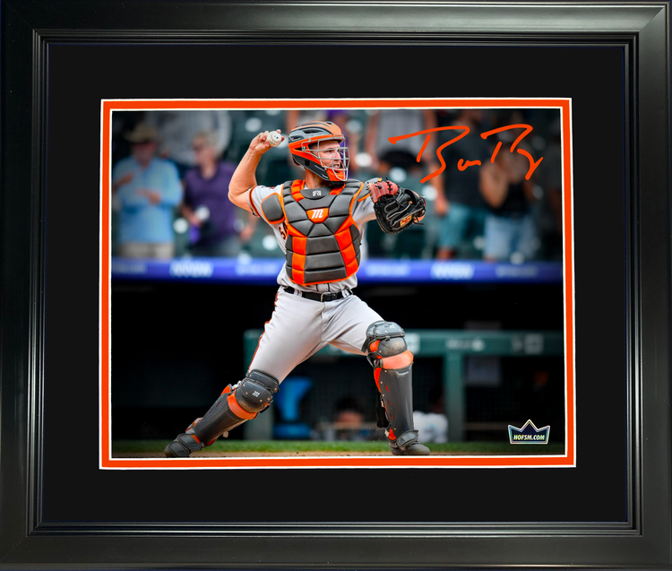 Framed Buster Posey San Francisco Giants Facsimile Laser Engraved Signature Auto 11"x14" Baseball Photo HOFSM Holo