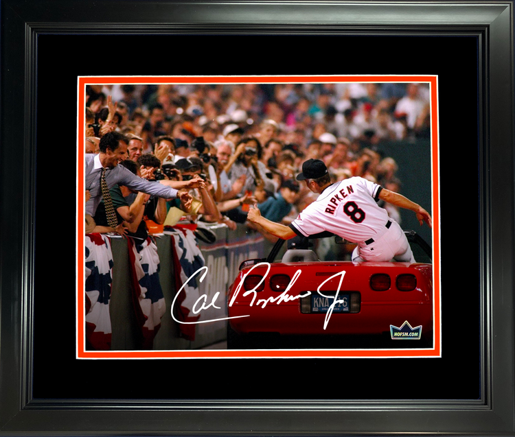 Framed Cal Ripken Jr  Iron Man  Facsimile Laser Engraved Signature Auto Baltimore Orioles 11"x14" Baseball Photo HOFSM Holo