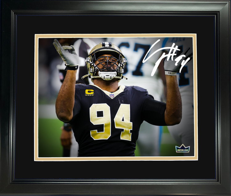 Framed Cam Cameron Jordan New Orleans Saints Facsimile Laser Engraved Signature Auto 11"x14" Football Photo HOFSM Holo