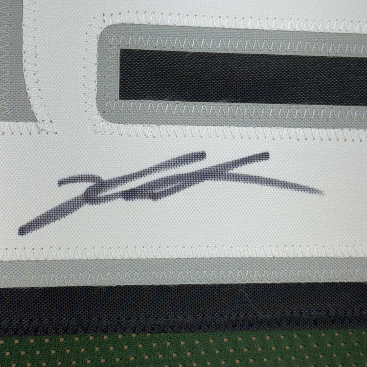 Framed Autographed/Signed Jalen Carter 35x39 Philadelphia Green Football Jersey Beckett BAS COA