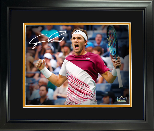 Framed Casper Ruud Facsimile Laser Engraved Signature Auto 11"x14" Tennis Photo HOFSM Holo