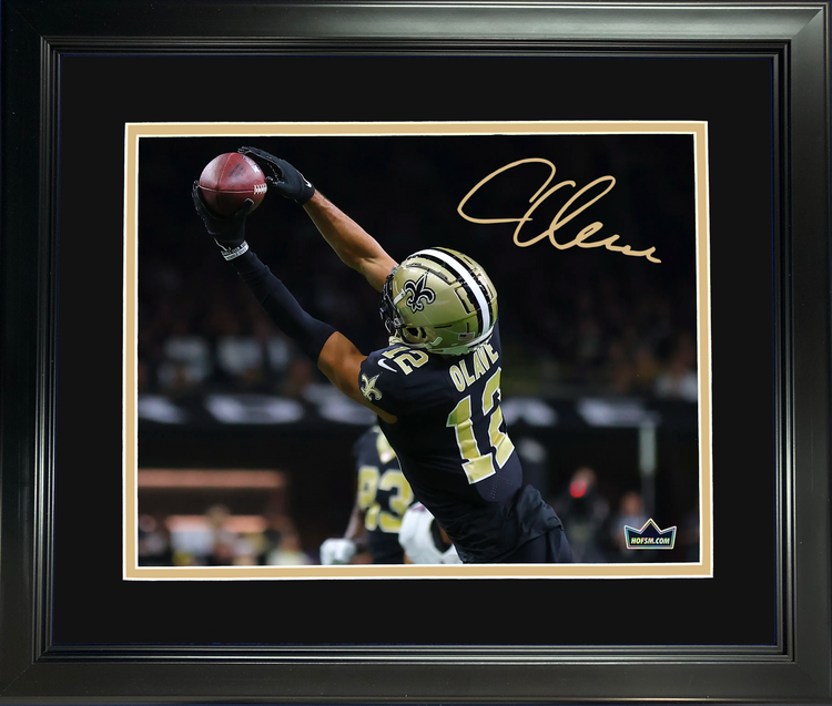 Framed Chris Olave New Orleans Saints Facsimile Laser Engraved Signature Auto 11"x14" Football Photo HOFSM Holo