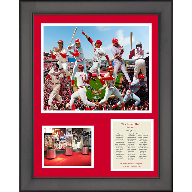 Framed Cincinnati Reds All-Time Greats Legends 11"x14" Baseball Three Photo Collage