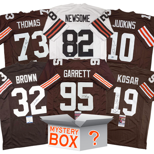 Autographed/Signed Cleveland Football Jersey Mystery Box with PSA JSA or Beckett COA