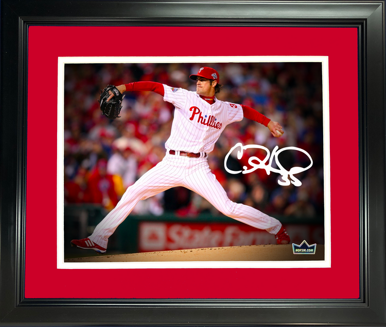 Framed Cole Hamels Philadelphia Phillies Facsimile Laser Engraved Signature Auto 11"x14" Baseball Photo HOFSM Holo