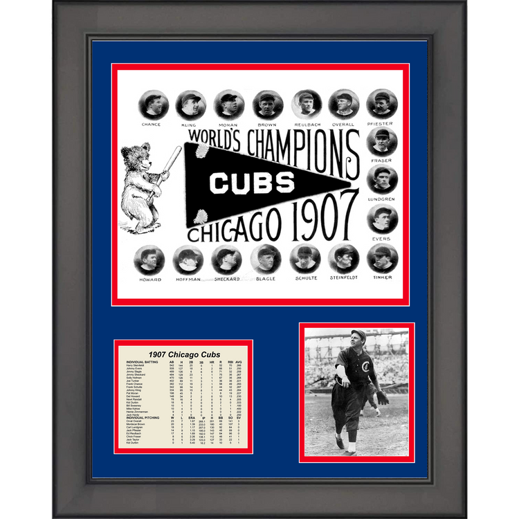 Framed Chicago Cubs 1907 World Series Champions 11"x14" Baseball Three Photo Collage