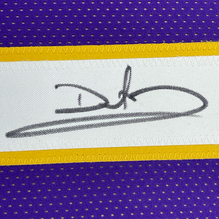 Framed Autographed/Signed Daunte Culpepper 35x39 Minnesota Purple Football Jersey JSA COA