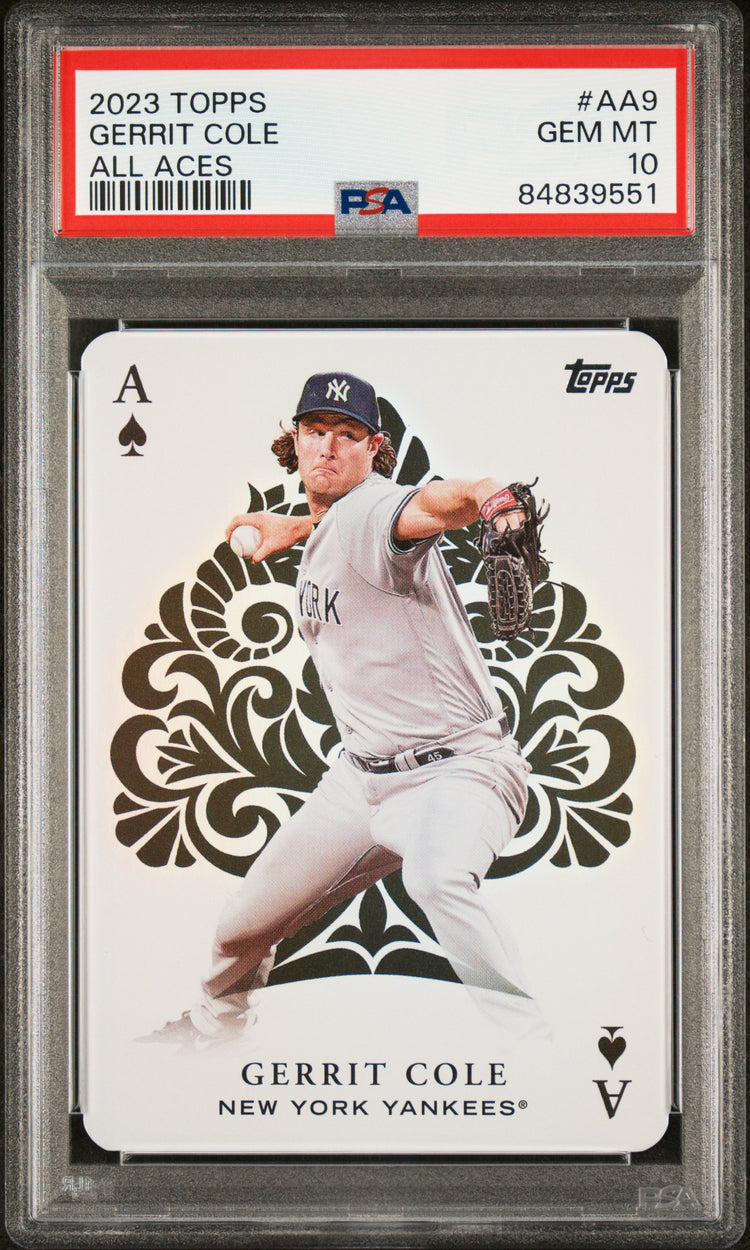 Graded 2023 Topps Gerrit Cole #AA9 All Aces Baseball Card PSA 10 Gem Mint