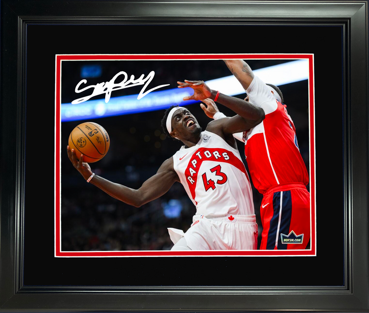Framed Pascal Siakam Facsimile Laser Engraved Signature Auto 11"x14" Basketball Photo HOFSM Holo