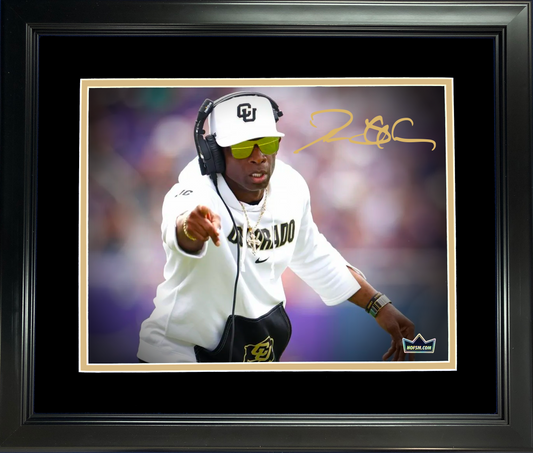 Framed Deion Sanders Facsimile Laser Engraved Signature Auto Colorado Buffaloes 11"x14" College Football Photo HOFSM Holo