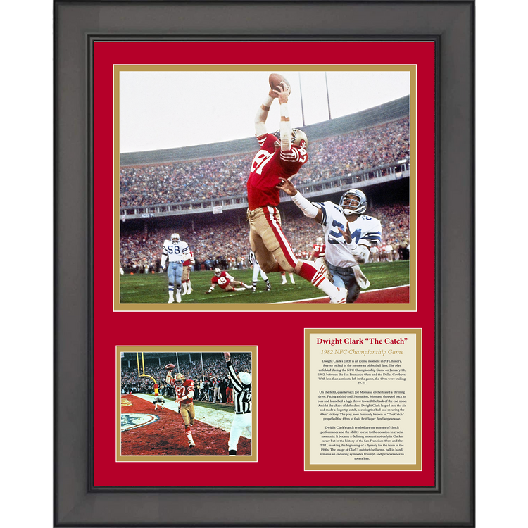Framed Dwight Clark  The Catch  1982 NFC Championship San Francisco 49ers 11"x14" Three Photo Collage