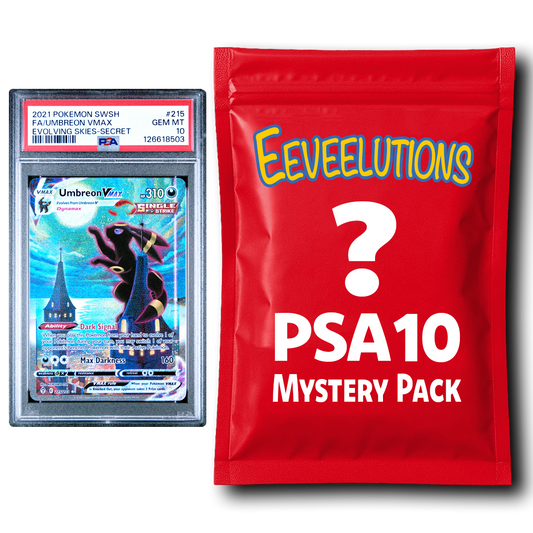 Eeveelutions PSA 10 Graded PKM Card Mystery Pack Trading Card Game