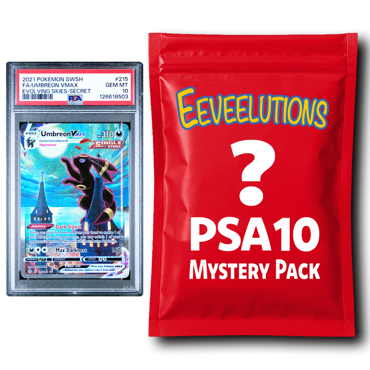 Eeveelutions PSA 10 Graded PKM Card Mystery Pack Trading Card Game