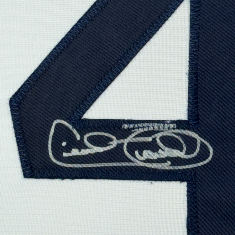 Framed Autographed/Signed Cecil Fielder 35x39 Detroit White Baseball Jersey JSA COA