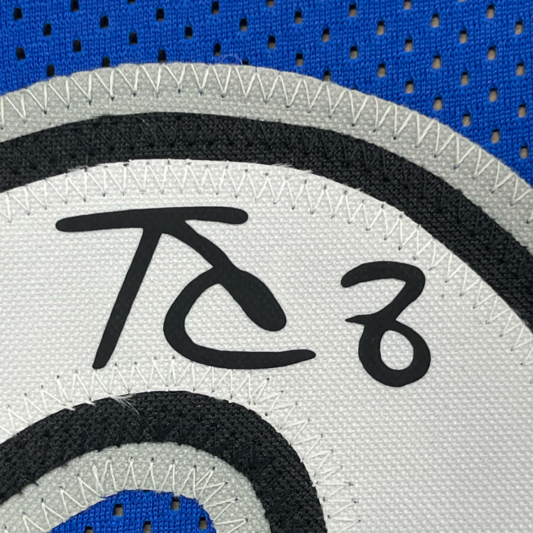 Framed Facsimile Autographed Kevin Garnett 35x39 Minnesota Blue Reprint Laser Auto Basketball Jersey