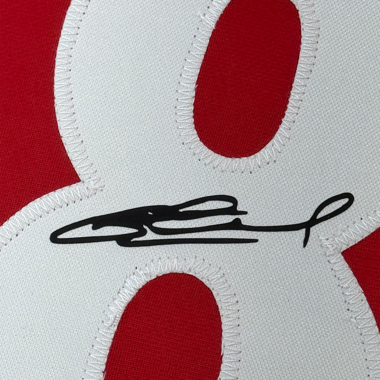 Framed Facsimile Autographed Steven Gerrard 35x39 Liverpool FC Red Reprint Laser Auto Soccer Jersey