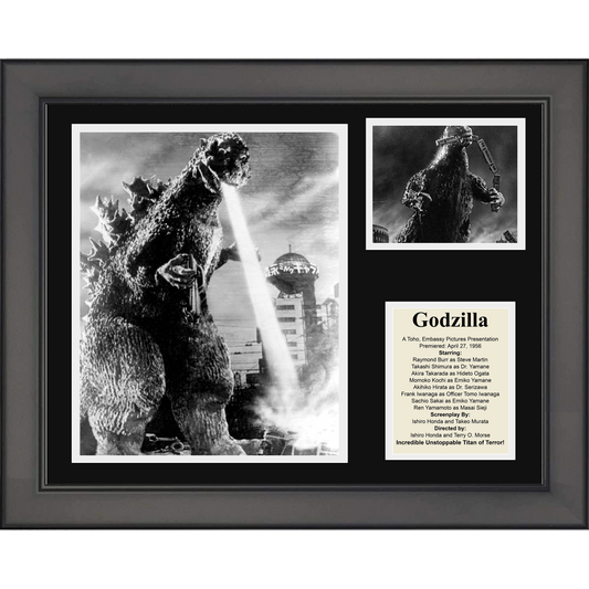 Framed Godzilla Movie 11"x14" Three Photo Collage