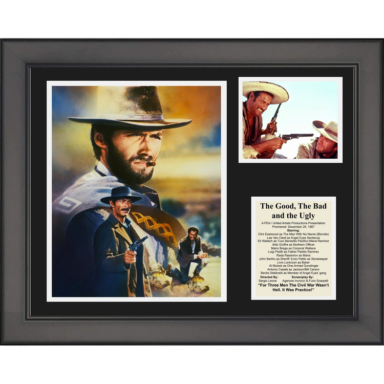 Framed The Good, The Bad and The Ugly Movie 11"x14" Three Photo Collage