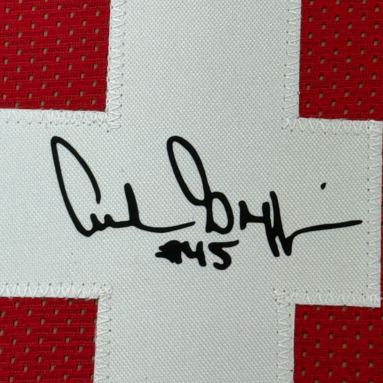 Framed Facsimile Autographed Archie Griffin 35x39 Ohio State Red Reprint Laser Auto College Football Jersey