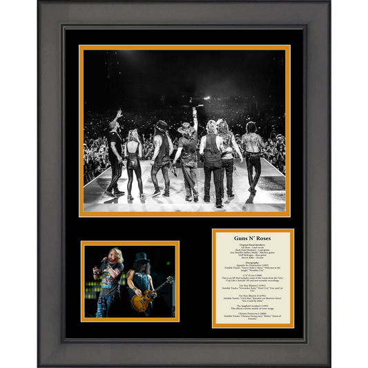 Framed Guns N' Roses Band Discography 11"x14" Music Three Photo Collage