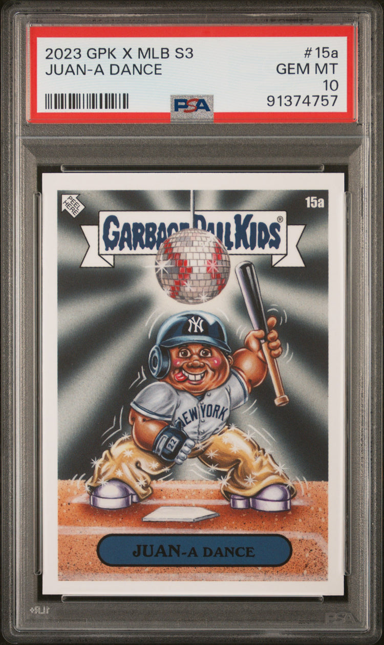 Graded 2023 Topps Garbage Pail Kids Juan Soto #15A JUAN-A Dance Baseball Card PSA 10 Gem Mint