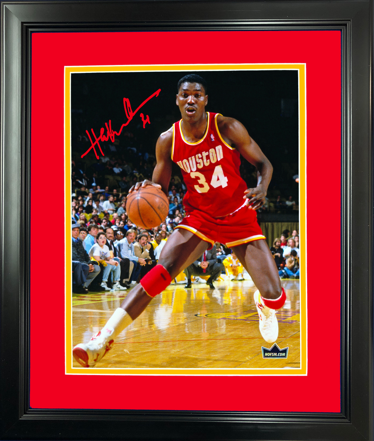 Framed Hakeem Olajuwon Houston Rockets Facsimile Laser Engraved Signature Auto 11"x14" Basketball Photo HOFSM Holo
