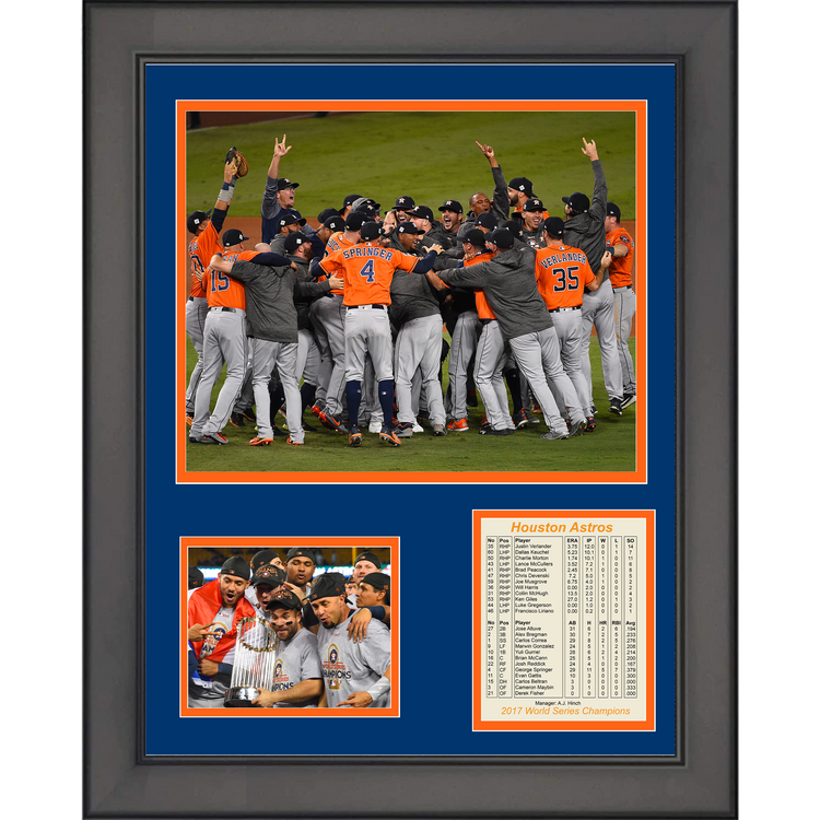 Framed Houston Astros 2017 World Series Champions 11"x14" Baseball Three Photo Collage