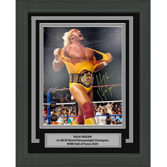 Framed Autographed/Signed Hulk Hogan 16x20 WWE WWF Hulkamania Wrestling Photo Beckett BAS COA #10