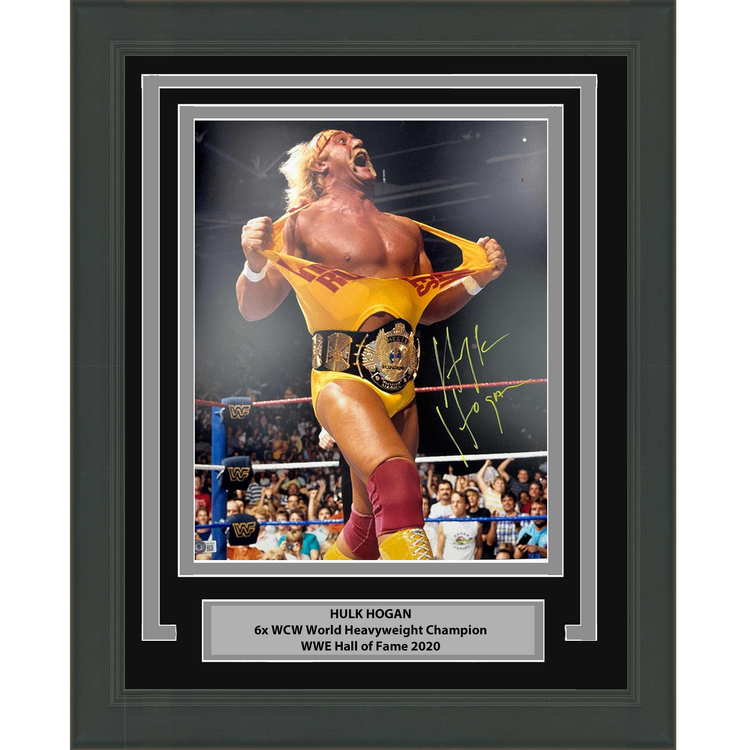 Framed Autographed/Signed Hulk Hogan 16x20 WWE WWF Hulkamania Wrestling Photo Beckett BAS COA #10