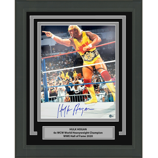 Framed Autographed/Signed Hulk Hogan 16x20 WWE WWF Hulkamania Wrestling Photo Beckett BAS COA #11