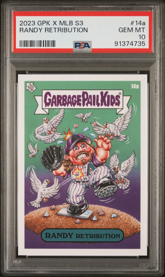 Graded 2023 Topps Garbage Pail Kids Randy Johnson #14A Retribution Randy Baseball Card PSA 10 Gem Mint