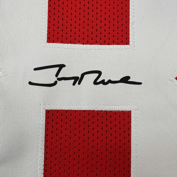 Facsimile Autographed Jerry Rice San Francisco Red Reprint Laser Auto Football Jersey Size Men's XL