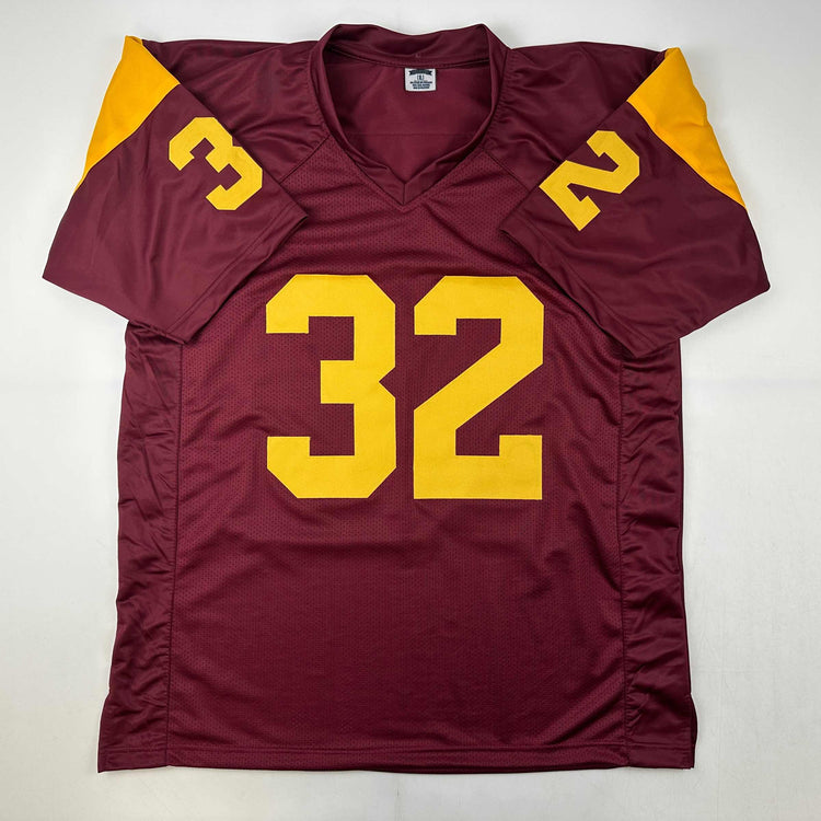 Facsimile Autographed OJ O.J. Simpson USC Maroon Reprint Laser Auto College Football Jersey Size Men's XL