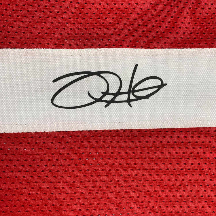 Facsimile Autographed Jalen Hurts Oklahoma Red Reprint Laser Auto College Football Jersey Size Men's XL