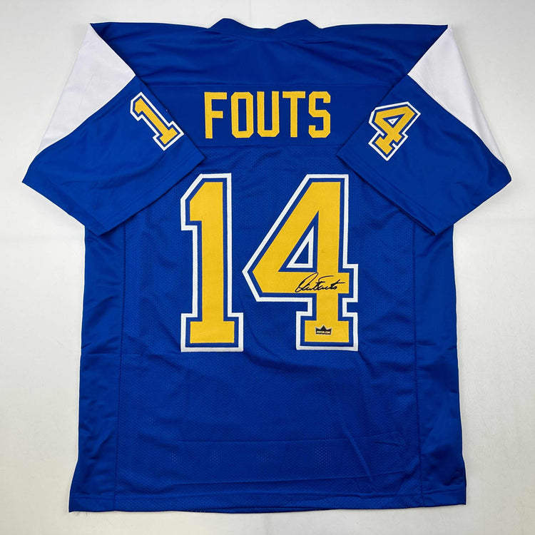 Facsimile Autographed Dan Fouts San Diego Blue Reprint Laser Auto Football Jersey Size Men's XL