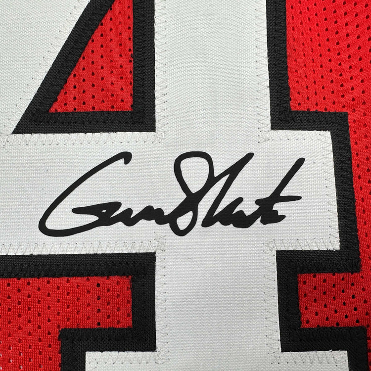 Facsimile Autographed Gunner Stockton Georgia Red Reprint Laser Auto College Football Jersey Size Men's XL