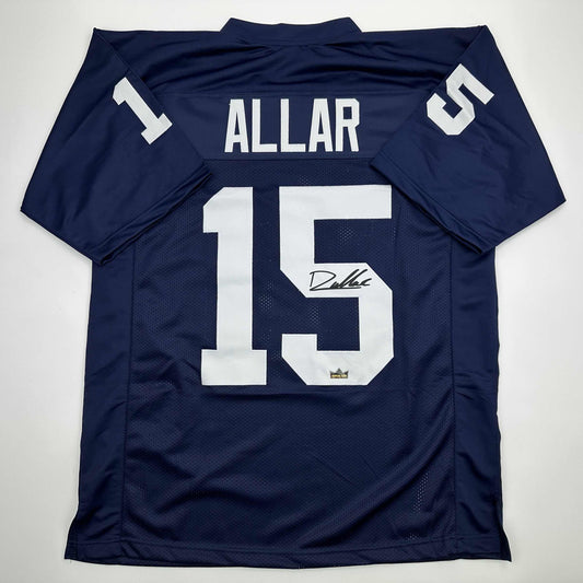 Facsimile Autographed Drew Allar Penn State Blue Reprint Laser Auto College Football Jersey Size Men's XL