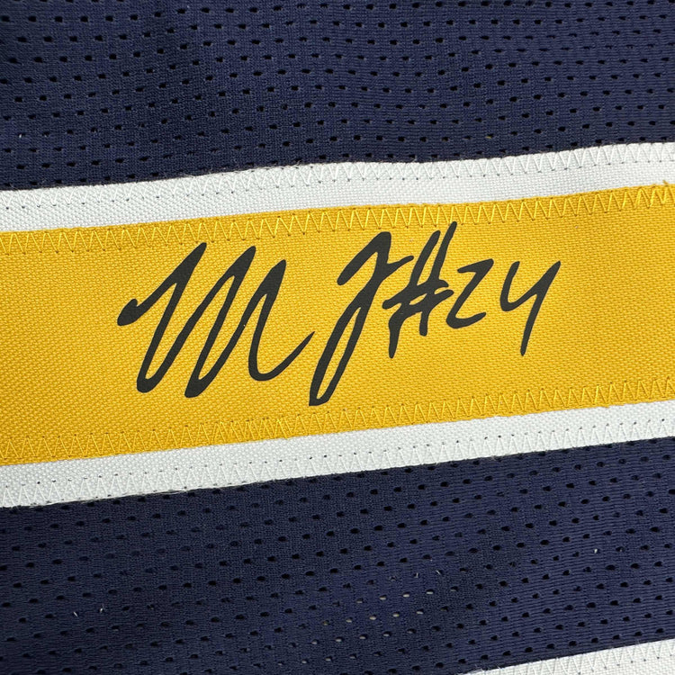 Facsimile Autographed Marshawn Lynch Cal California Blue Reprint Laser Auto College Football Jersey Size Men's XL