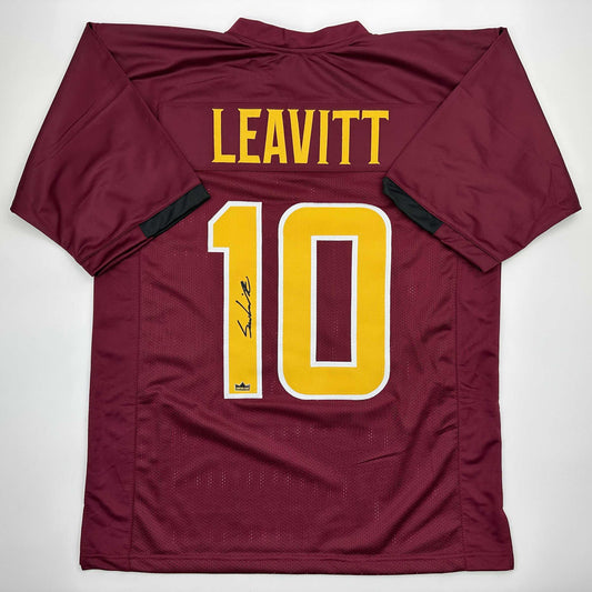 Facsimile Autographed Sam Leavitt Arizona State Red Reprint Laser Auto College Football Jersey Size Men's XL