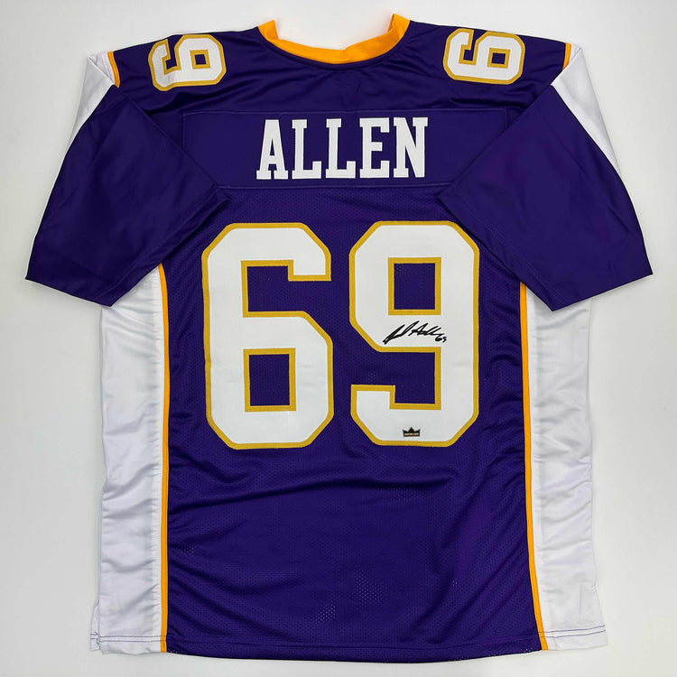 Facsimile Autographed Jared Allen Minnesota Purple Reprint Laser Auto Football Jersey Size Men's XL