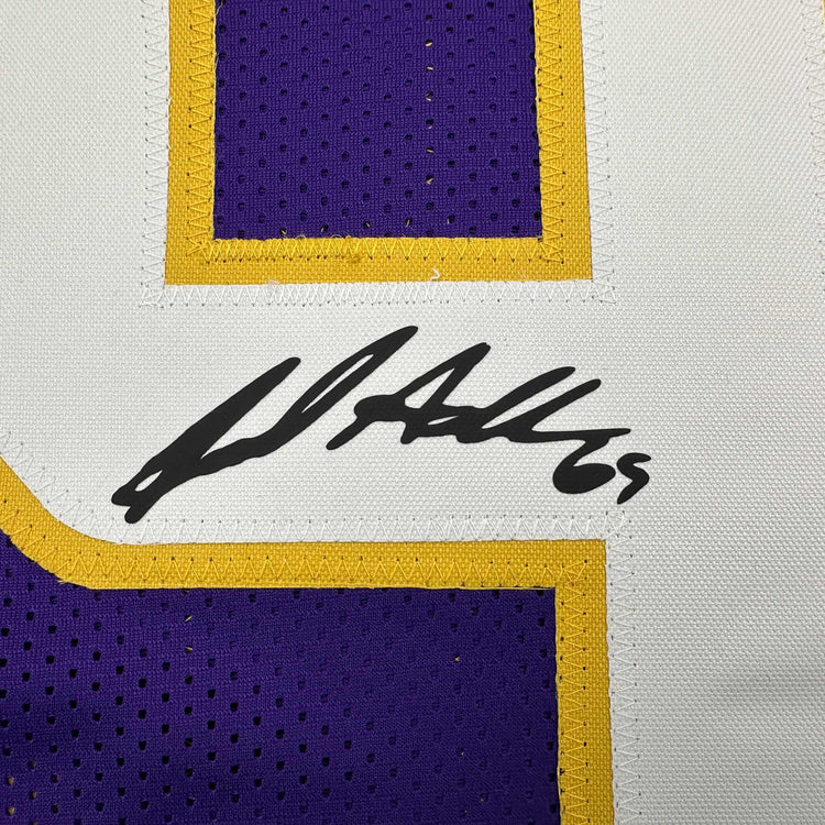 Facsimile Autographed Jared Allen Minnesota Purple Reprint Laser Auto Football Jersey Size Men's XL