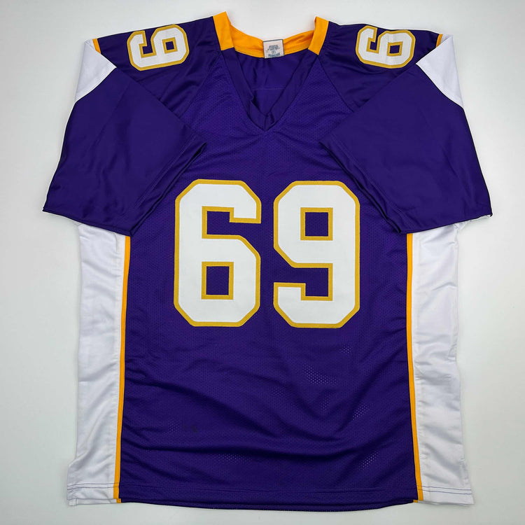 Facsimile Autographed Jared Allen Minnesota Purple Reprint Laser Auto Football Jersey Size Men's XL