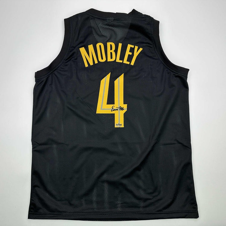 Facsimile Autographed Evan Mobley Cleveland Black Reprint Laser Auto Basketball Jersey Size Men's XL
