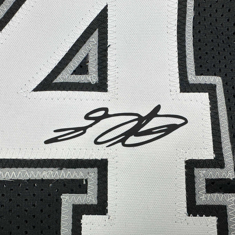 Facsimile Autographed De'Aaron Fox San Antonio Black Reprint Laser Auto Basketball Jersey Size Men's XL