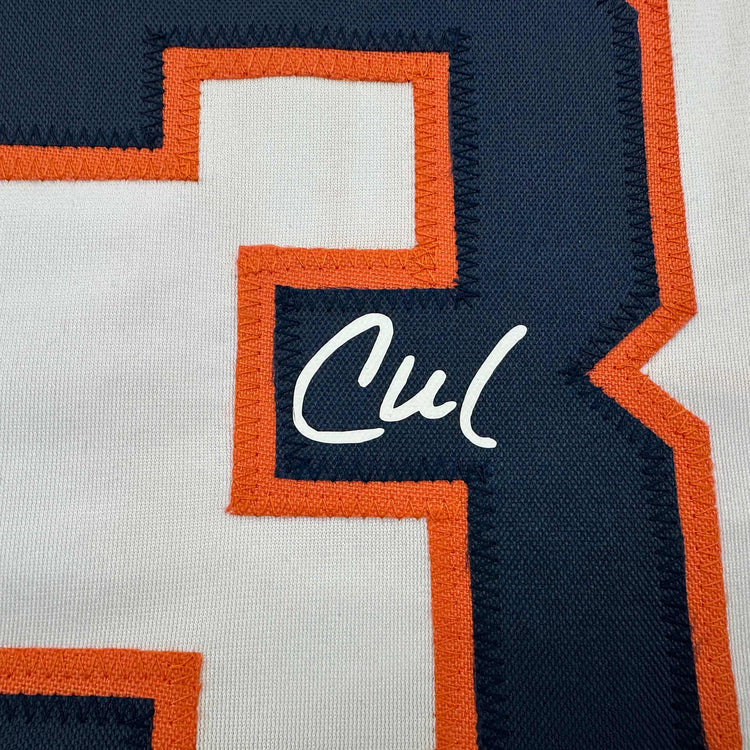 Facsimile Autographed Christian Walker Houston White Reprint Laser Auto Baseball Jersey Size Men's XL