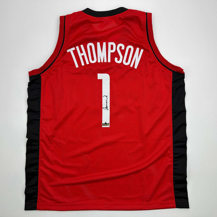 Facsimile Autographed Amen Thompson Houston Red Reprint Laser Auto Basketball Jersey Size Men's XL