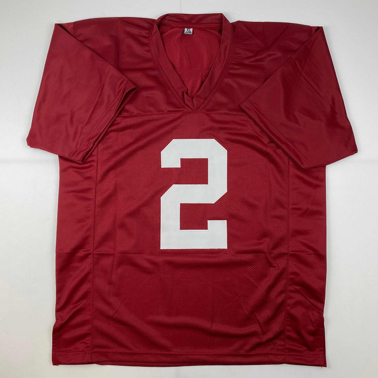 Autographed/Signed Jalen Hurts Alabama Red College Football Jersey JSA COA