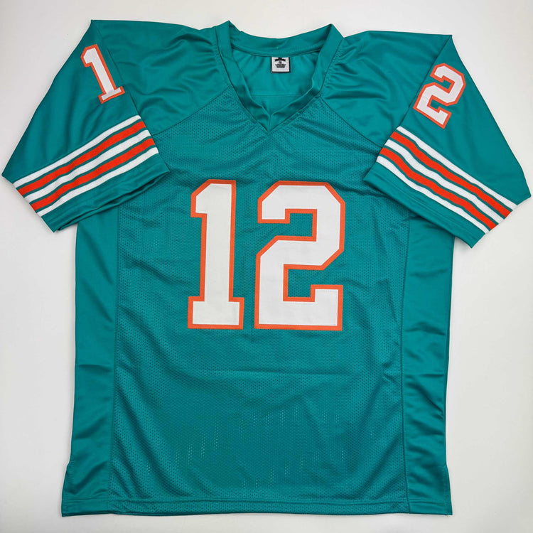 Autographed/Signed Bob Griese Miami Teal Football Jersey JSA COA